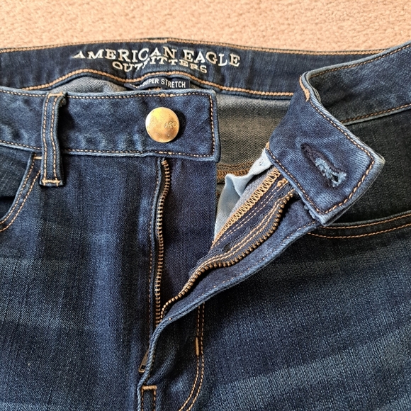 American Eagle Outfitters Jeans Blue Size 6 Long Hi Rise Jegging Skinny Denim - Picture 7 of 13
